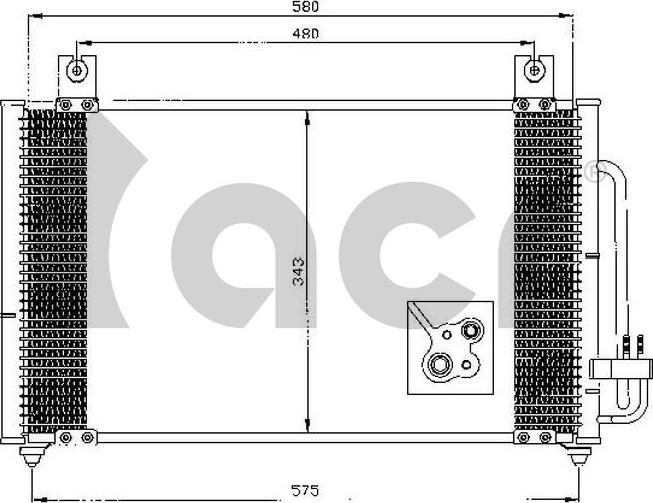 ACR 300553 - Конденсатор, кондиціонер autozip.com.ua