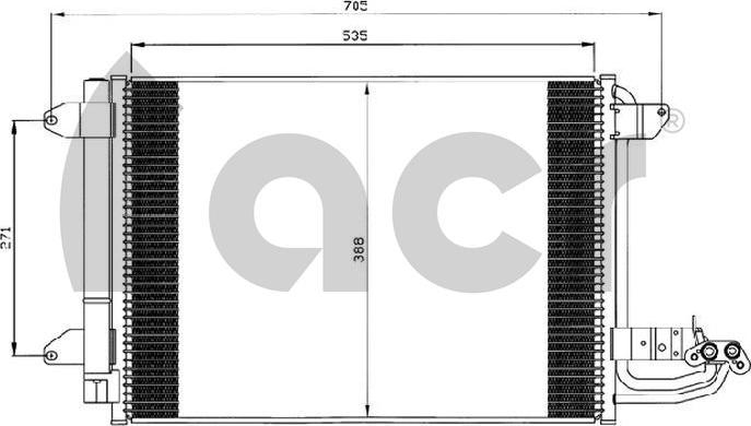 ACR 300561 - Конденсатор, кондиціонер autozip.com.ua