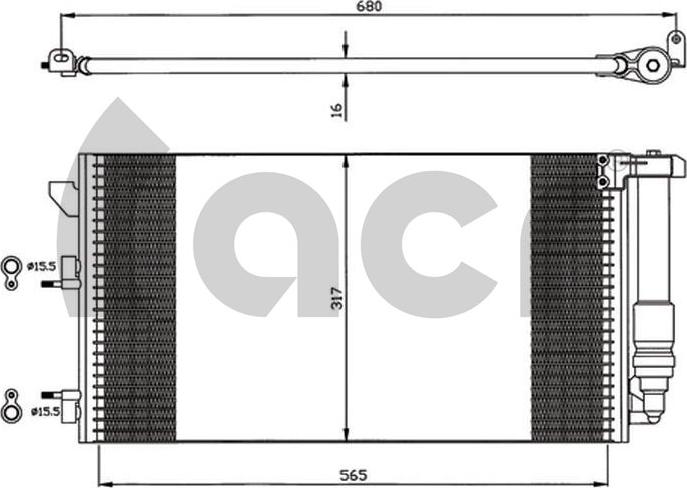 ACR 300578 - Конденсатор, кондиціонер autozip.com.ua