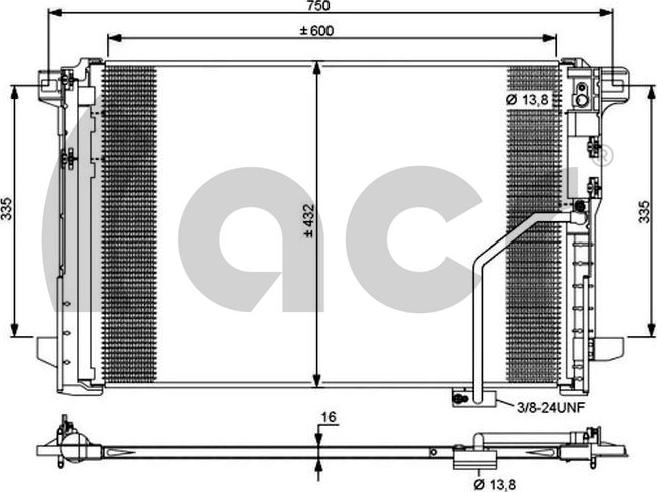 ACR 300697 - Конденсатор, кондиціонер autozip.com.ua