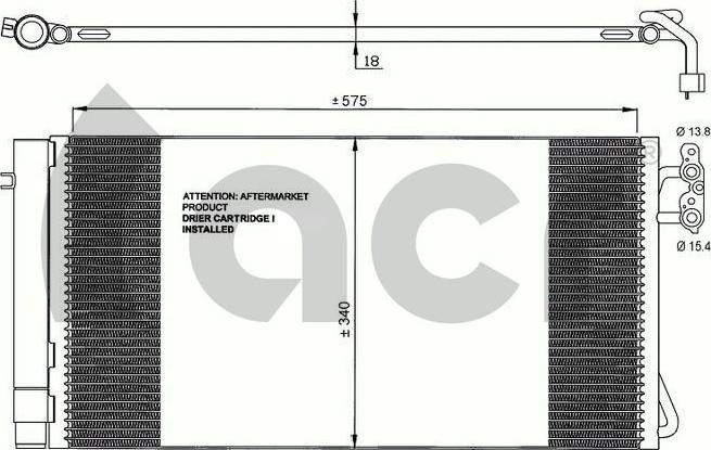 ACR 300658 - Конденсатор, кондиціонер autozip.com.ua