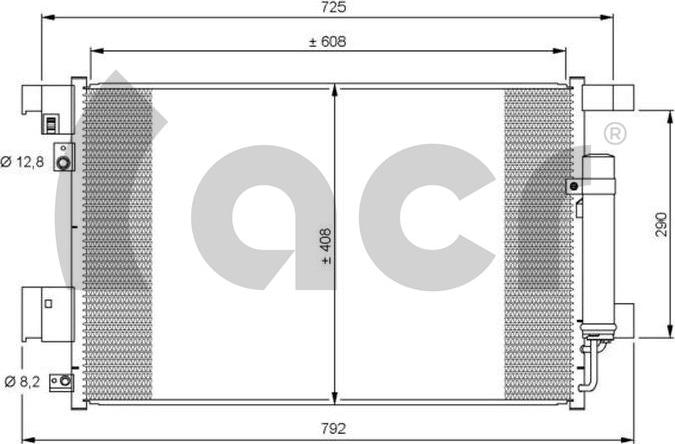 ACR 300662 - Конденсатор, кондиціонер autozip.com.ua