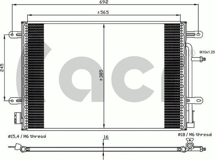 ACR 300603 - Конденсатор, кондиціонер autozip.com.ua
