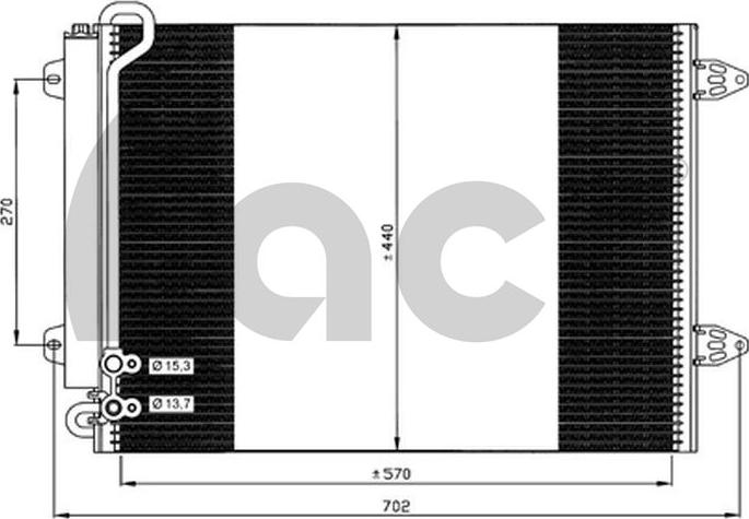 ACR 300685 - Конденсатор, кондиціонер autozip.com.ua
