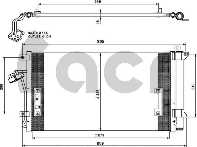 ACR 300686 - Конденсатор, кондиціонер autozip.com.ua