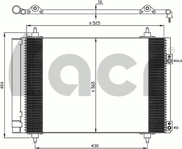 ACR 300635 - Конденсатор, кондиціонер autozip.com.ua