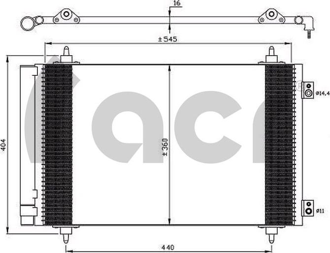 ACR 300636 - Конденсатор, кондиціонер autozip.com.ua