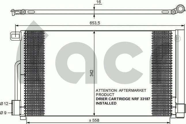 ACR 300631 - Конденсатор, кондиціонер autozip.com.ua