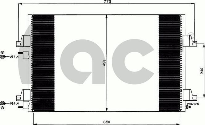 ACR 300622 - Конденсатор, кондиціонер autozip.com.ua