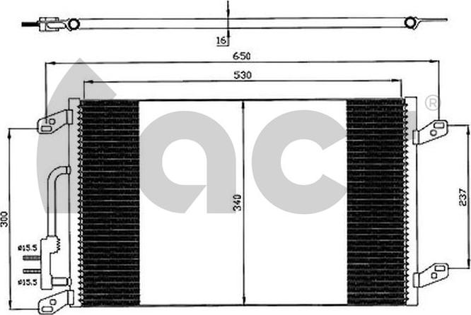 ACR 300153 - Конденсатор, кондиціонер autozip.com.ua