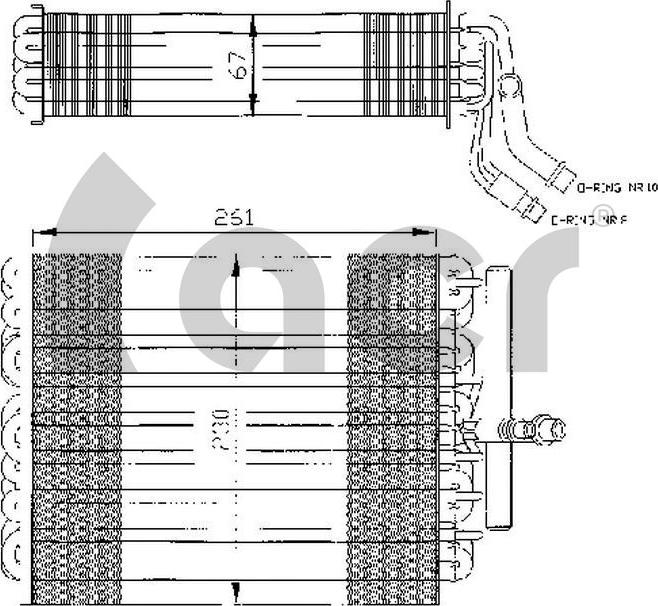 ACR 310037 - Випарник, кондиціонер autozip.com.ua