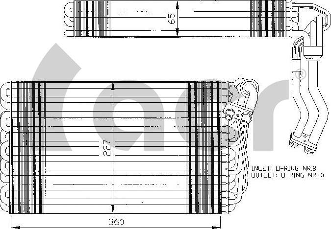 ACR 310121 - Випарник, кондиціонер autozip.com.ua