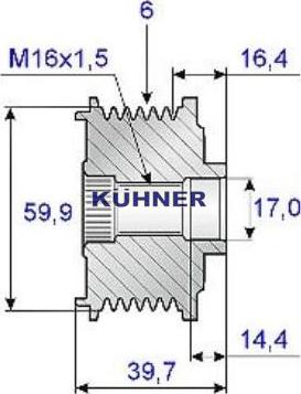 AD Kühner 885541M - Ремінний шків, генератор autozip.com.ua