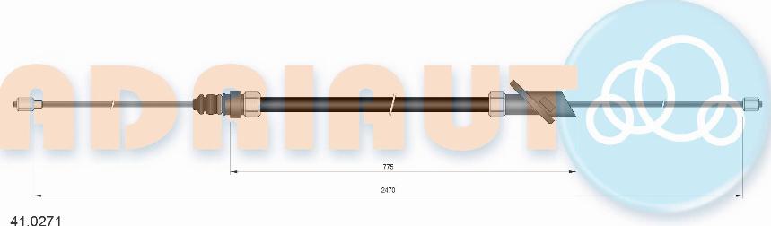 Adriauto 41.0271 - Трос, гальмівна система autozip.com.ua