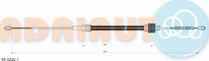 Adriauto 55.0220.1 - Трос, гальмівна система autozip.com.ua
