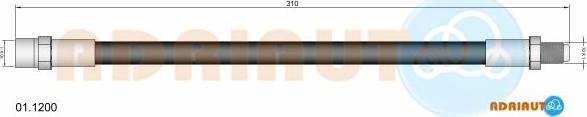 Adriauto 01.1200 - Гальмівний шланг autozip.com.ua