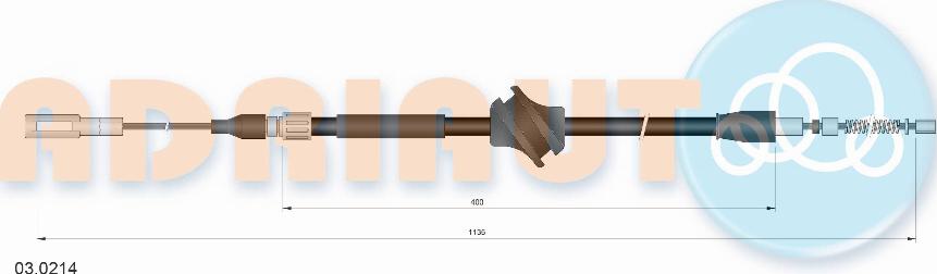Adriauto 03.0214 - Трос, гальмівна система autozip.com.ua