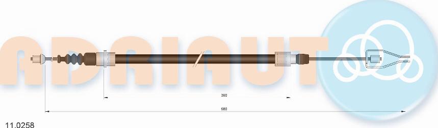 Adriauto 11.0258 - Трос, гальмівна система autozip.com.ua
