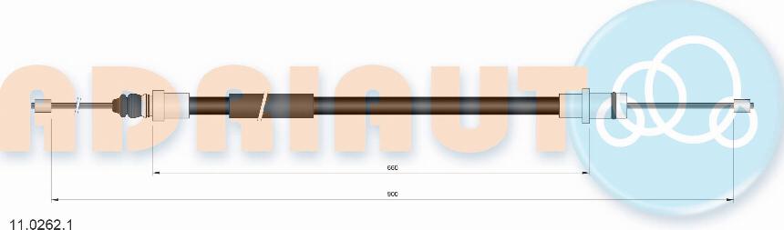 Adriauto 11.0262.1 - Трос, гальмівна система autozip.com.ua