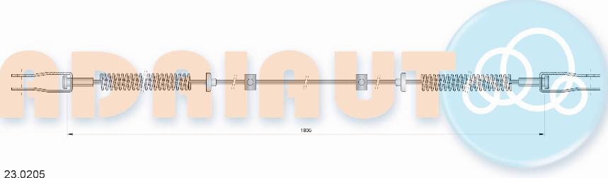 Adriauto 23.0205 - Трос, гальмівна система autozip.com.ua