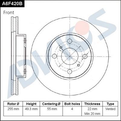 Akebono BN-1357 - Гальмівний диск autozip.com.ua