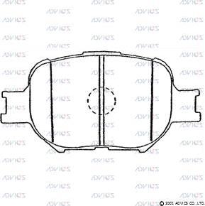 ADVICS A1N065 - Гальмівні колодки, дискові гальма autozip.com.ua