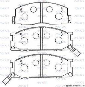 ADVICS A1N083 - Гальмівні колодки, дискові гальма autozip.com.ua