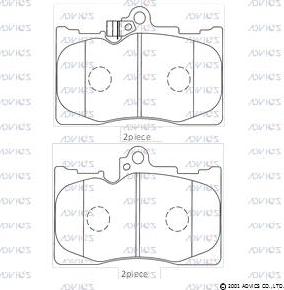 LEXUS 04465-30470-79 - Гальмівні колодки, дискові гальма autozip.com.ua