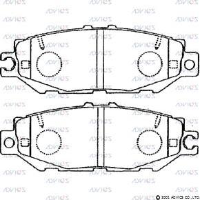 ADVICS A2N058 - Гальмівні колодки, дискові гальма autozip.com.ua
