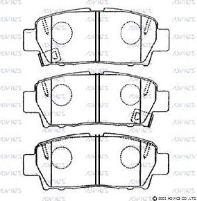 ADVICS A2N057 - Гальмівні колодки, дискові гальма autozip.com.ua