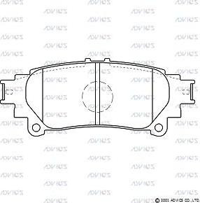 ADVICS A2N194 - Гальмівні колодки, дискові гальма autozip.com.ua