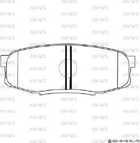 ADVICS A2N159 - Гальмівні колодки, дискові гальма autozip.com.ua