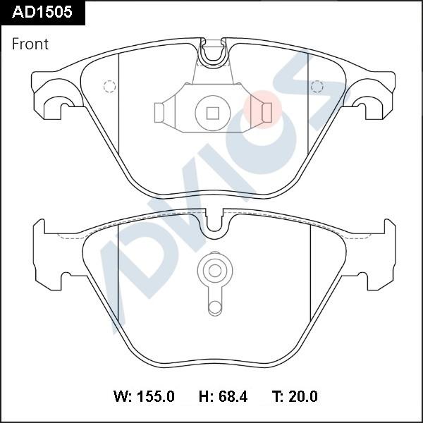 ADVICS AD1505 - Гальмівні колодки, дискові гальма autozip.com.ua