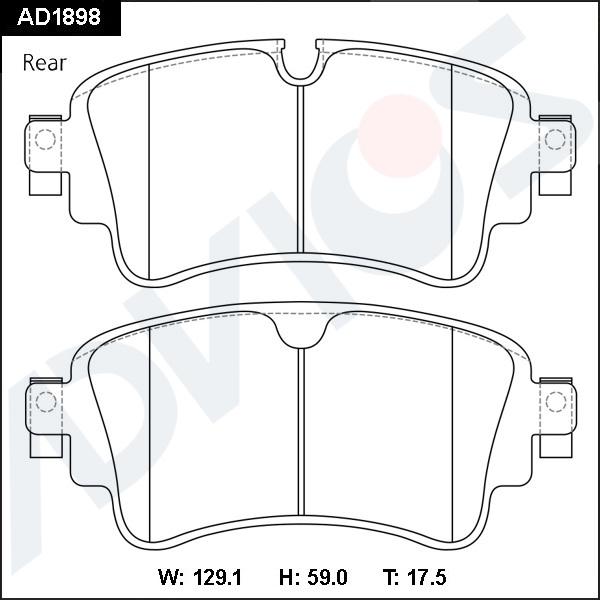 ADVICS AD1898 - Гальмівні колодки, дискові гальма autozip.com.ua