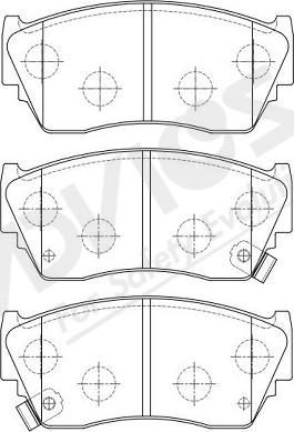 ADVICS B1N017Y - Гальмівні колодки, дискові гальма autozip.com.ua
