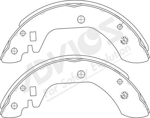 ADVICS B8N014Y - Комплект гальм, барабанний механізм autozip.com.ua
