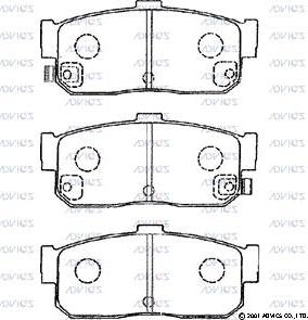 ADVICS B2N022 - Гальмівні колодки, дискові гальма autozip.com.ua