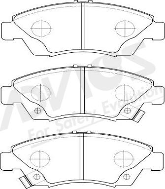 ADVICS C1N016Y - Гальмівні колодки, дискові гальма autozip.com.ua