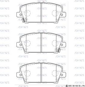 ADVICS C1N085 - Гальмівні колодки, дискові гальма autozip.com.ua