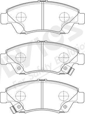 ADVICS C1N132Y - Гальмівні колодки, дискові гальма autozip.com.ua
