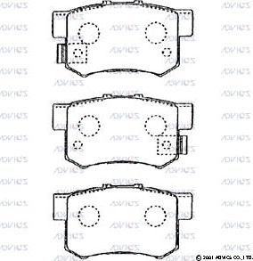 ADVICS SN426P - Гальмівні колодки, дискові гальма autozip.com.ua