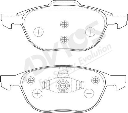 ADVICS E1N091Y - Гальмівні колодки, дискові гальма autozip.com.ua