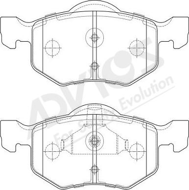 ADVICS E1N066Y - Гальмівні колодки, дискові гальма autozip.com.ua