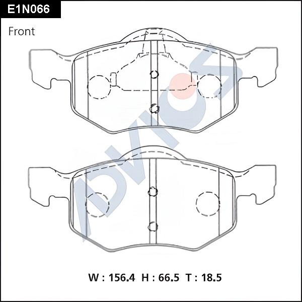 ADVICS E1N066 - Гальмівні колодки, дискові гальма autozip.com.ua
