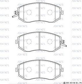 ADVICS SN227P - Гальмівні колодки, дискові гальма autozip.com.ua
