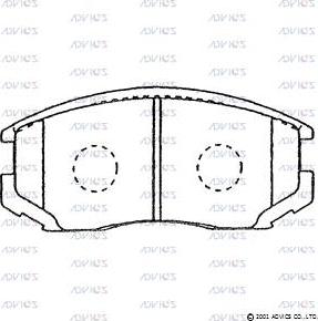 ADVICS SN297 - Гальмівні колодки, дискові гальма autozip.com.ua