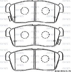 ADVICS G1N006 - Гальмівні колодки, дискові гальма autozip.com.ua