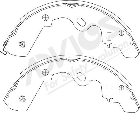 ADVICS J8N007Y - Комплект гальм, барабанний механізм autozip.com.ua