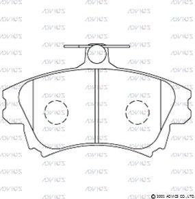 AISIN SN969 - Гальмівні колодки, дискові гальма autozip.com.ua