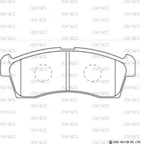 ADVICS SN935 - Гальмівні колодки, дискові гальма autozip.com.ua